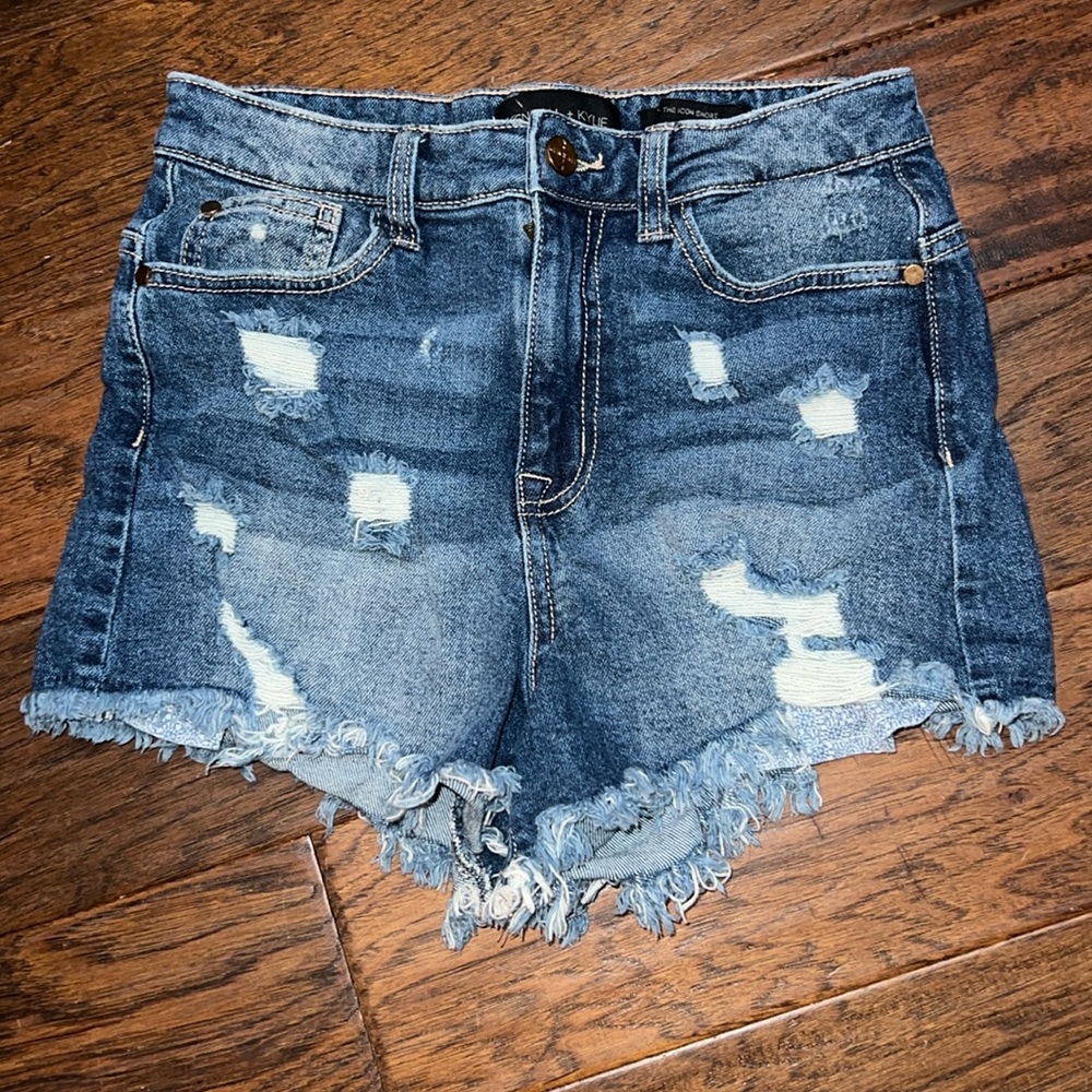 Kendall + Kylie The icon short frayed jean shorts
